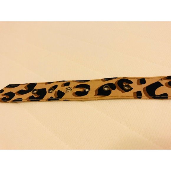 Ark & Co Darling Deneuve Orange Red Dress Leopard Belt Size Large - Picture 6 of 6